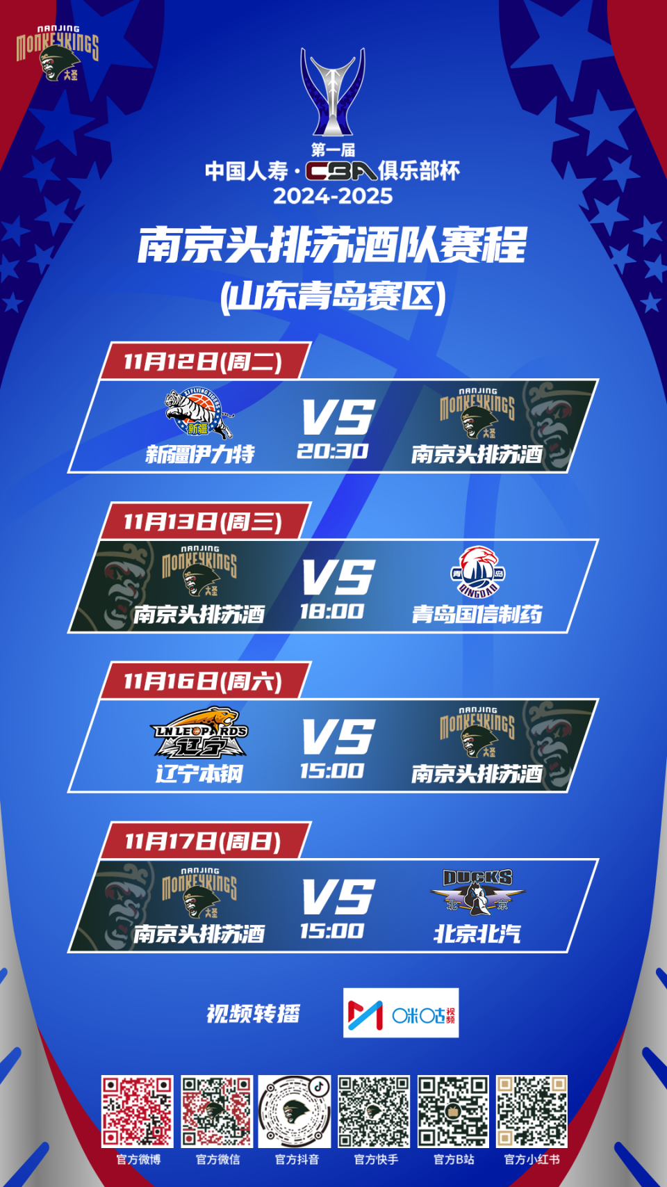 今年的CBA俱乐部杯赛将实现扩军